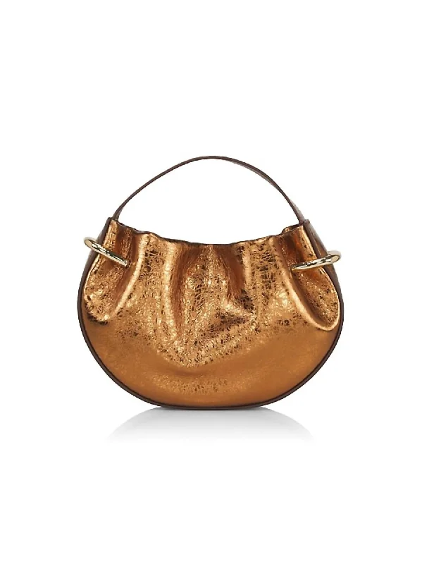 Tilda Ruched Mini Bag In Copper