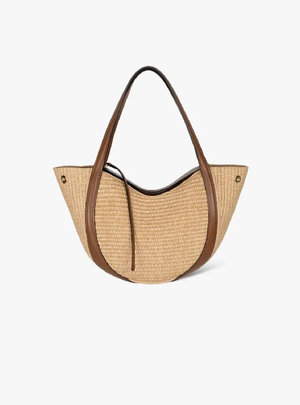 Women's Lin Mini Bag In Straw/saddle